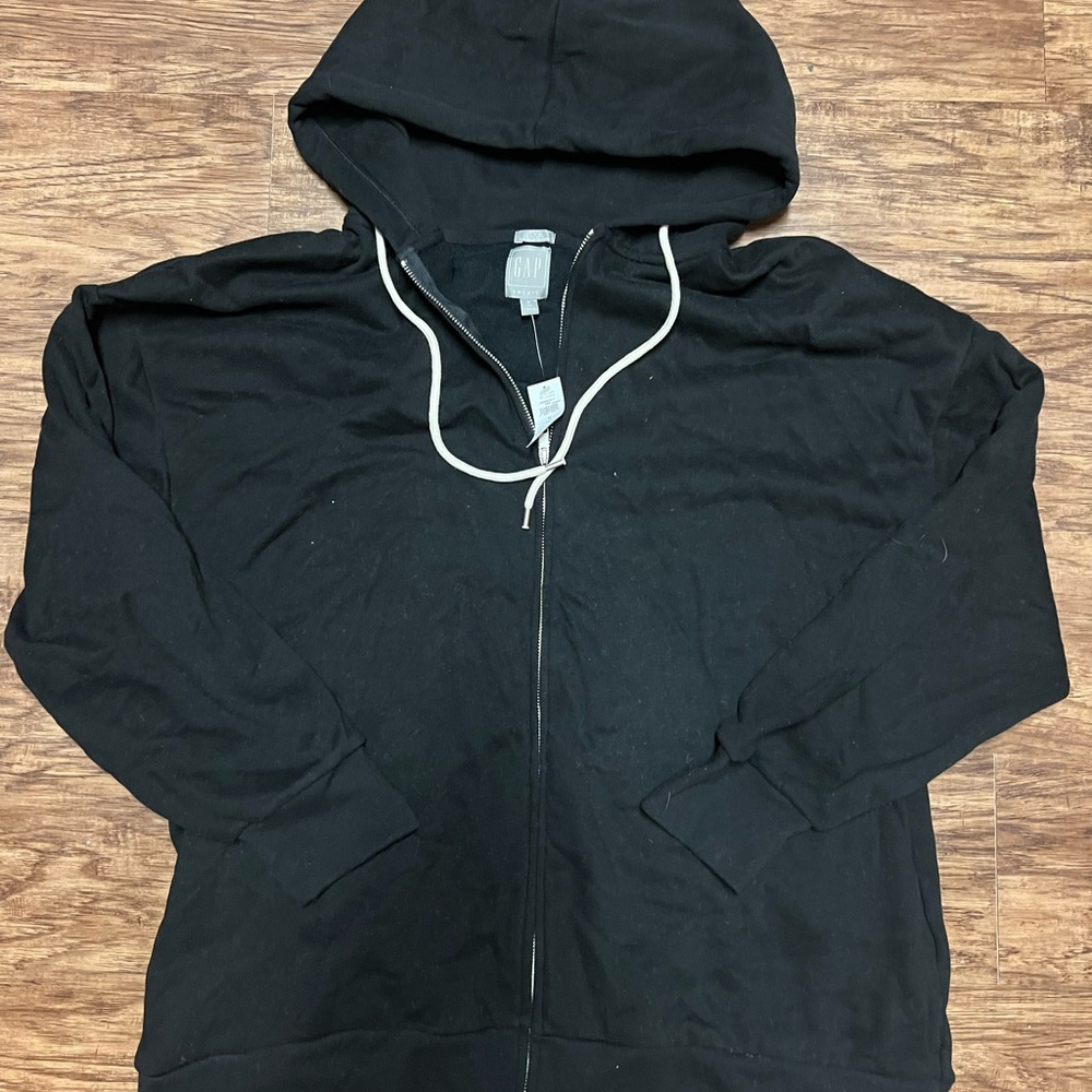 Gap black zip up hoodie